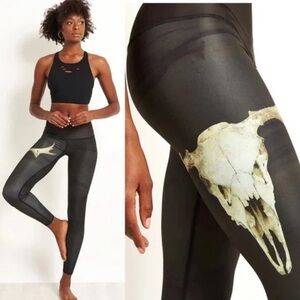 Black Deer Teeki Skull Print Women's Leggings